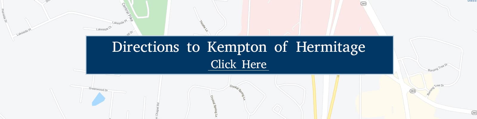 Directions and Map to Kempton of Hermitage in Metropolitan Nashville
