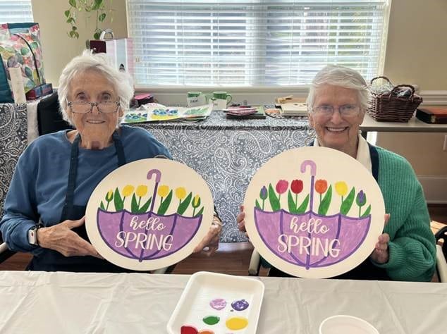 Senior Women Spring Crafting
